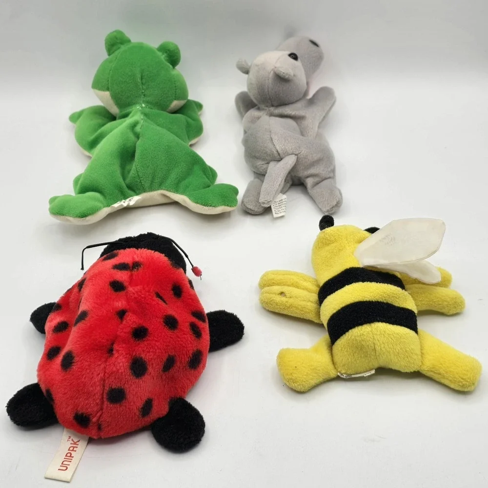 4 Lot VINTAGE 90's Plush Kids Animals- Good Condition - Plush Need Minor Repairs